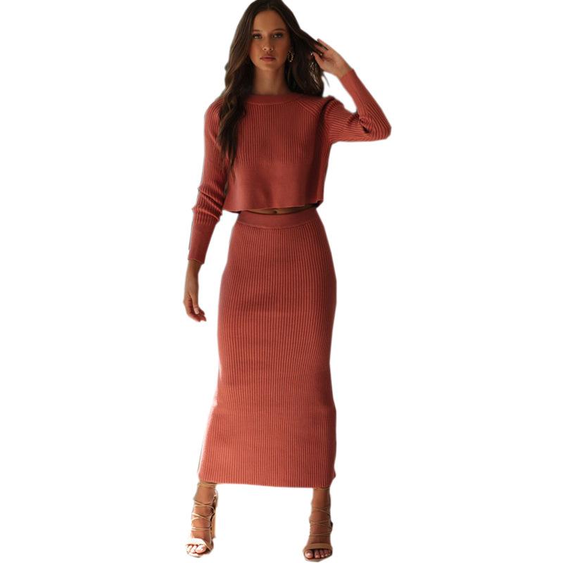 Lauryn Belted Silk-Viscose Knit Maxi Sweater Dress  |  Womens Dresses Clothing DARK RED