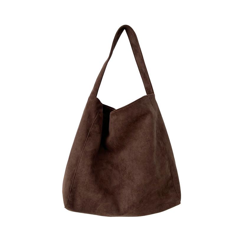 Le 54 Tote In Suede  |  Womens Tote Bags Handbags CHOCOLATE