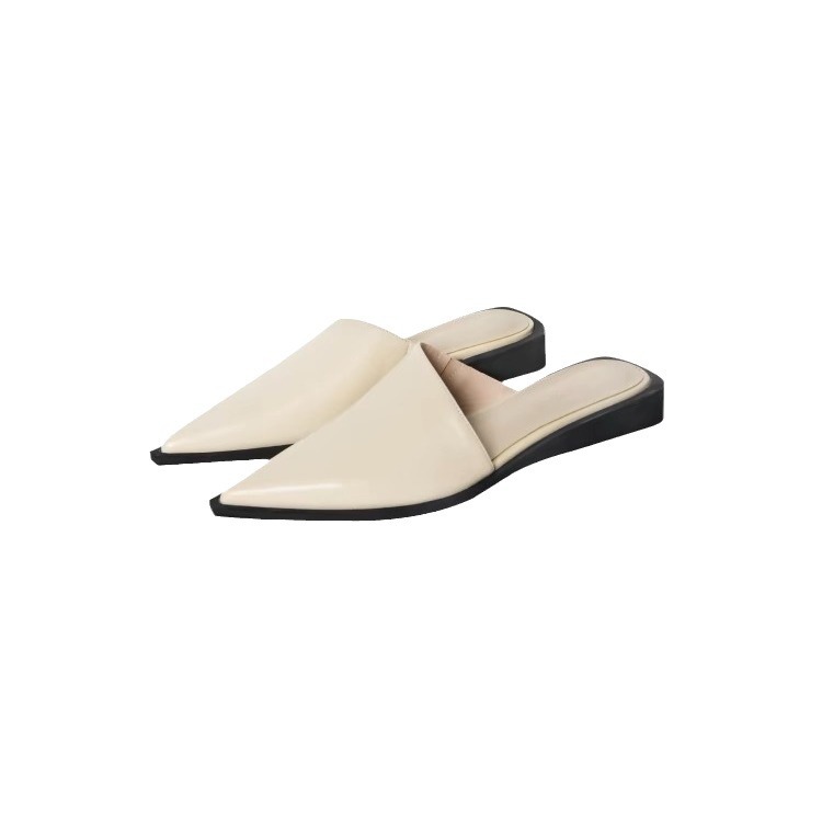 Leather Toe-Ring Ballerina Mules  |  Womens Mules & Slides Mules & Slides Mules & Slides