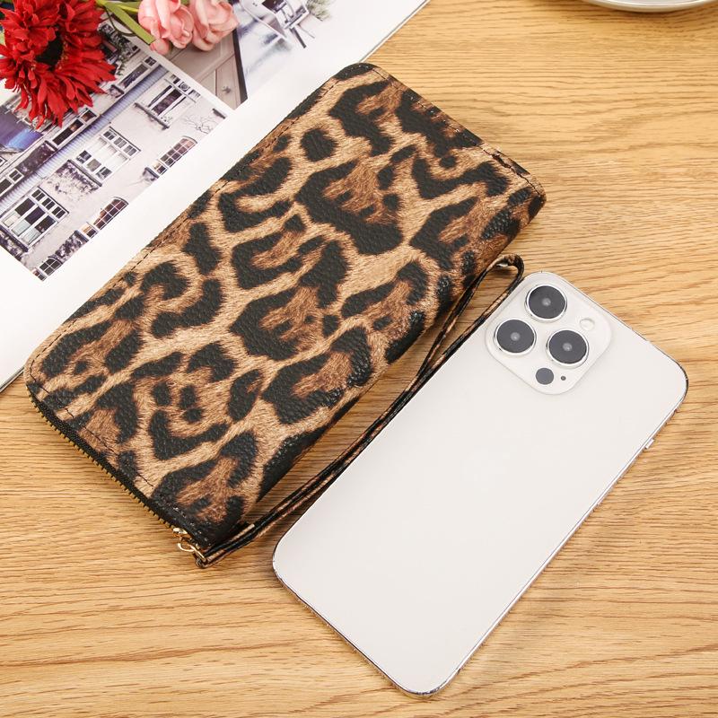 Leopard-Print Leather Pouch Bag  |  Womens Clutches & Pouches Clutches & Pouches Clutches & Pouches