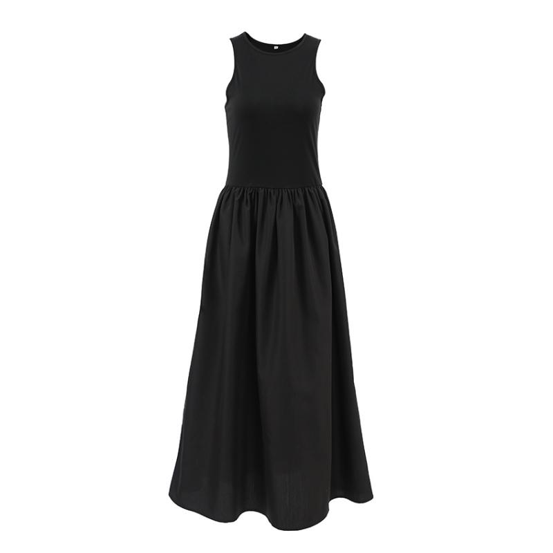 Long Sleeveless Crepe Dress  |  Womens Dresses Clothing Dresses