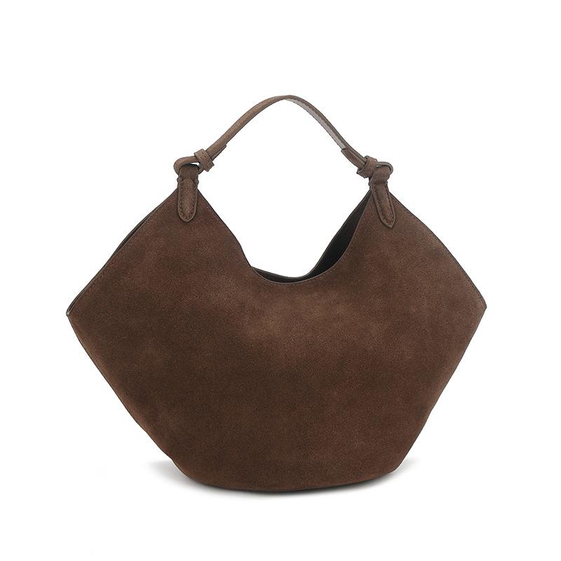 Lotus Medium Calfskin Suede Tote Bag  |  Womens Tote Bags Handbags CEDAR