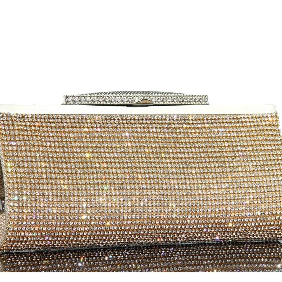 Loubitwist Small Clutch In Strass Suede  |  Womens Evening Bags Evening Bags Evening Bags