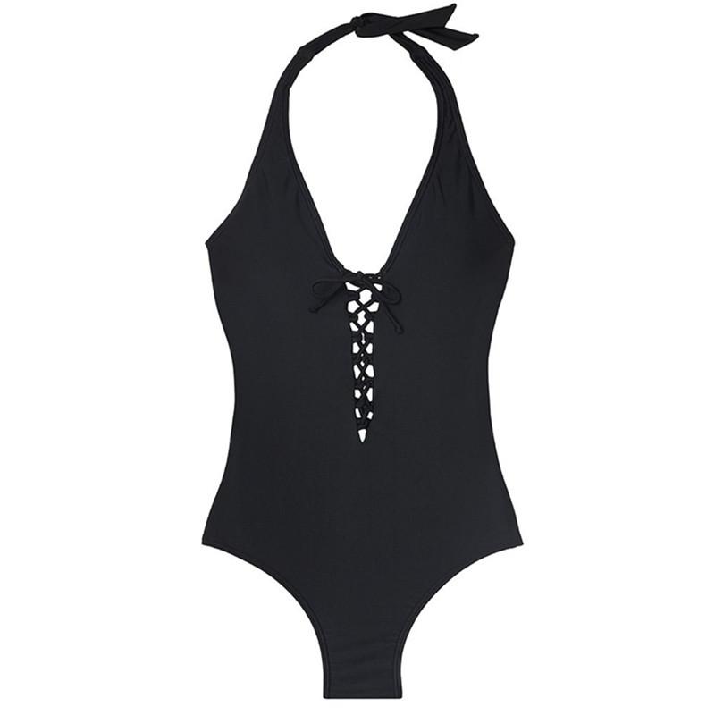 Lucy V-Neck Underwire One-Piece Swimsuit  |  Womens Swimwear & Coverups Clothing BLACK