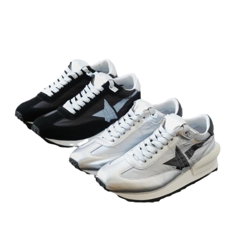 Marathon Retro Runner Sneakers  |  Womens Sneakers Shoes SILVER BLACK