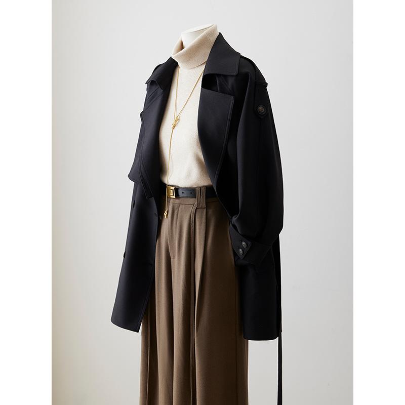 Margaret Double-Face Wool Wrap Trench Coat  |  Womens Coats Clothing Coats