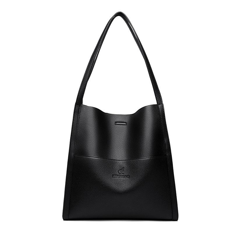 Medium Slim Grained Leather Tote Bag  |  Womens Tote Bags Handbags CHARCOAL