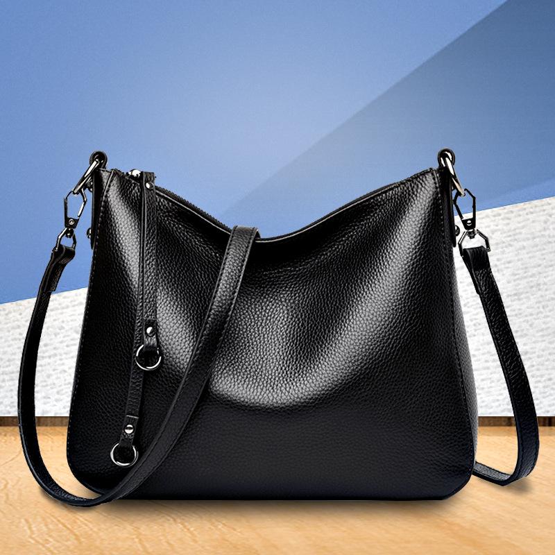 Mel Leather Shoulder Bag  |  Womens Shoulder Bags Handbags BLACK