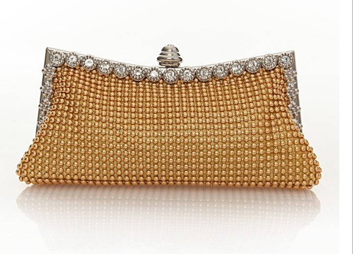 Mesh Brass Evening Clutch Bag  |  Womens Clutches & Pouches Clutches & Pouches Clutches & Pouches