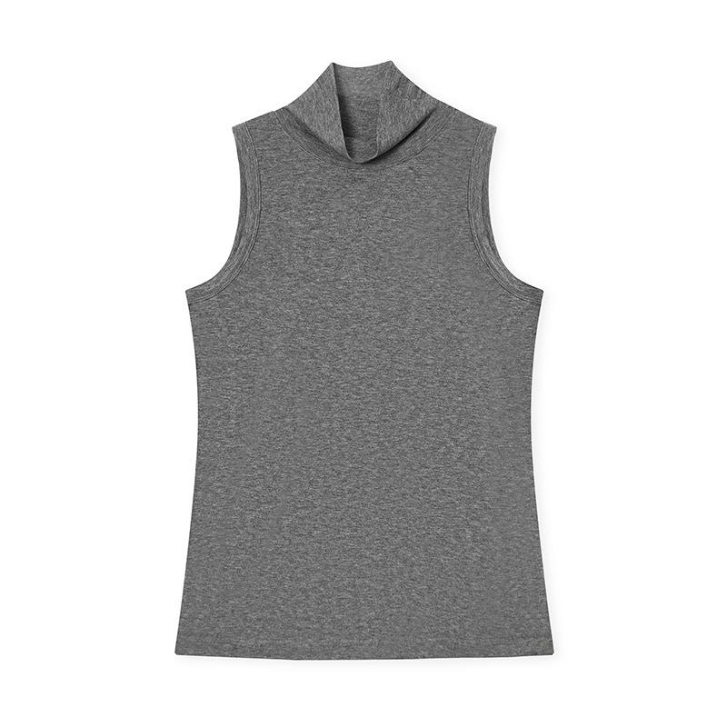 Modal Rib Sleeveless Turtleneck Top  |  Womens Tops Clothing MERLOT