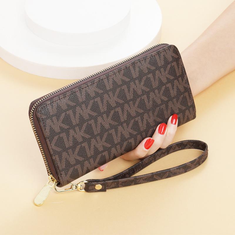 Monogram Zip Leather Continental Wallet  |  Womens Wallets & Card Cases Handbags VANILLA