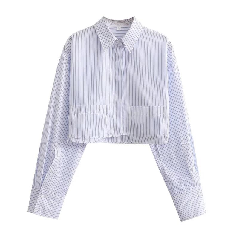 Next Ex Striped Button-Front Shirt  |  Womens Tops Clothing GOL