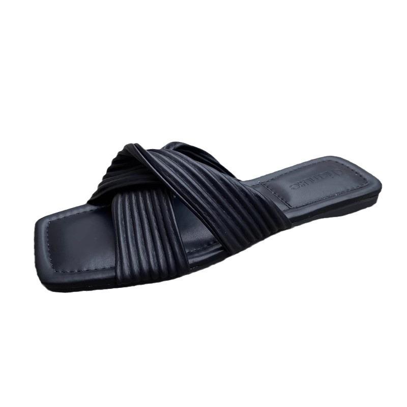 Nicol Is Back Red Sole Slide Sandals  |  Womens Sandals Sandals BLACK