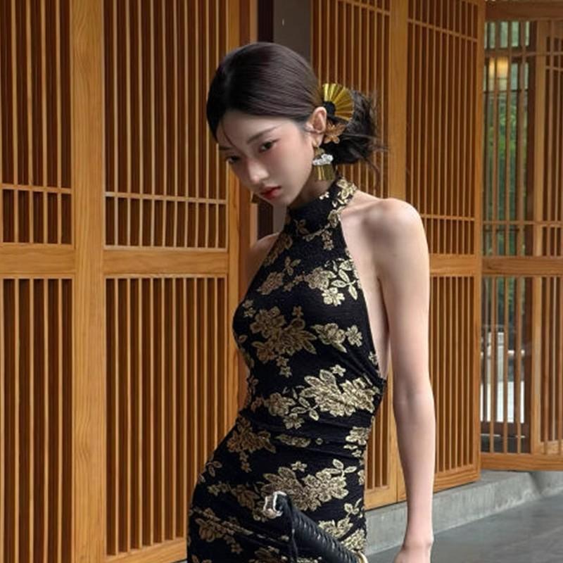 One-Shoulder Metallic Jacquard Gown  |  Womens Evening Clothing BLACK