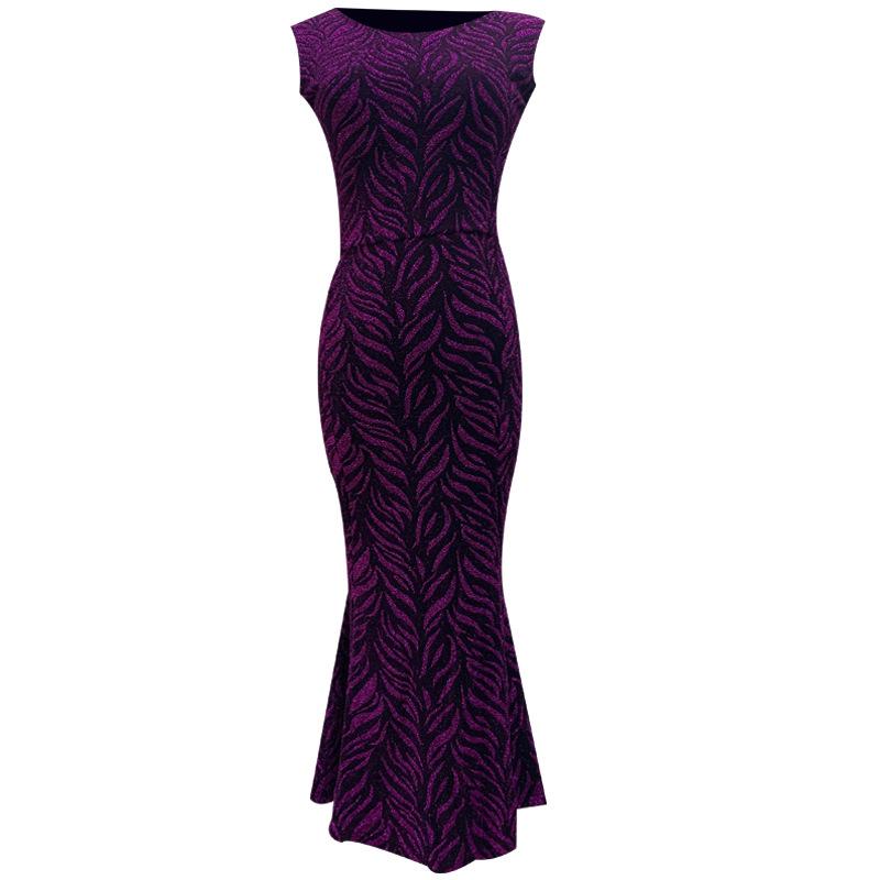 Palm Leaf Velvet Sleeveless Gown  |  Womens Evening Clothing CYPRESS