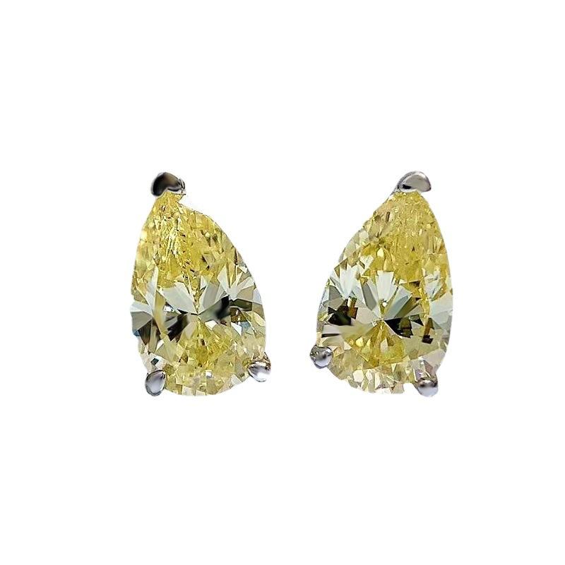 Pear Cubic Zirconia Xl Stud Post Earrings  |  Womens Earrings Earrings CLEAR