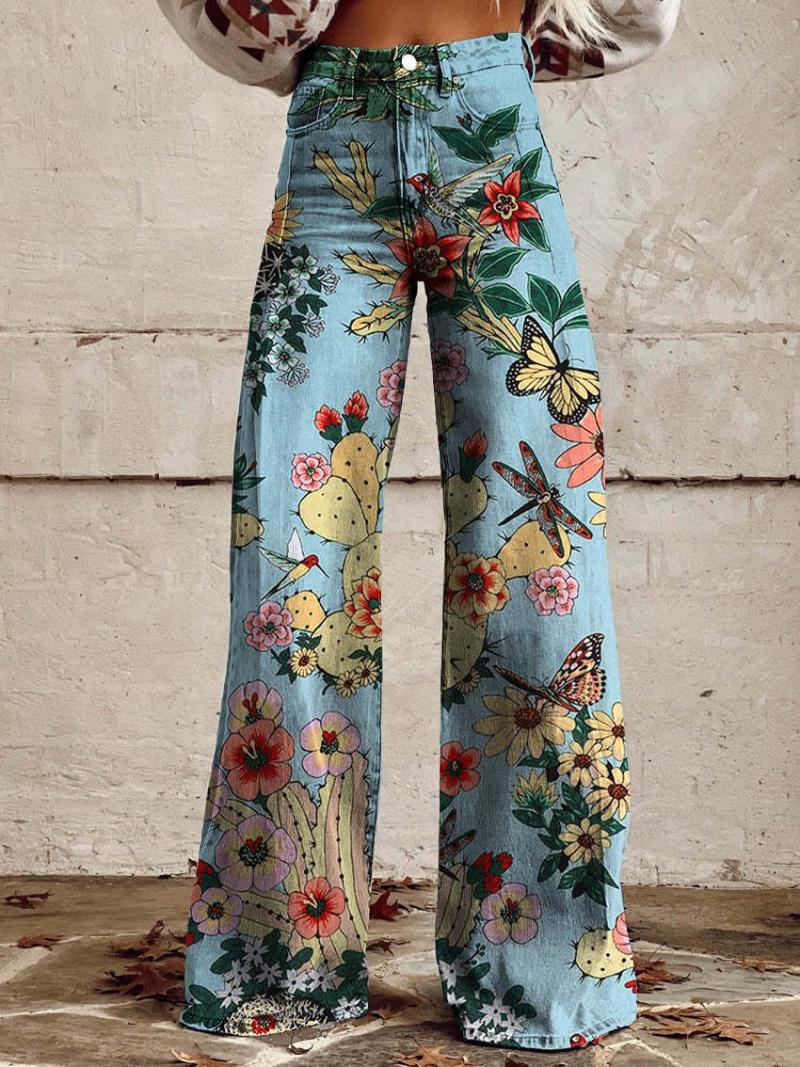 Petal Promise Land Shirred-Waist Pants  |  Womens Swimwear & Coverups Clothing PETAL PROMISE LAND