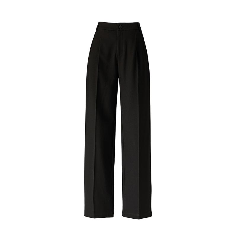 Pleated Straight-Leg Silk-Wool Trousers  |  Womens Pants & Shorts Clothing BLACK