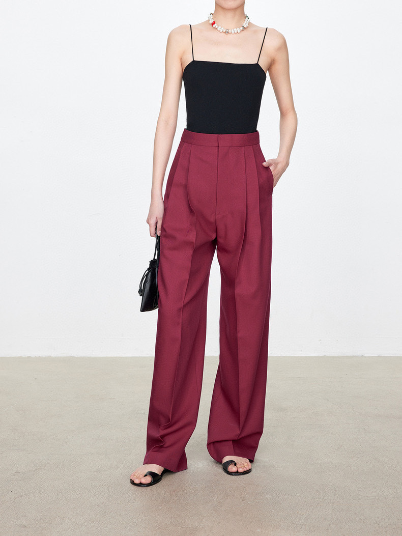 Pleated Wide-Leg Trousers  |  Womens Pants & Shorts Clothing Pants & Shorts