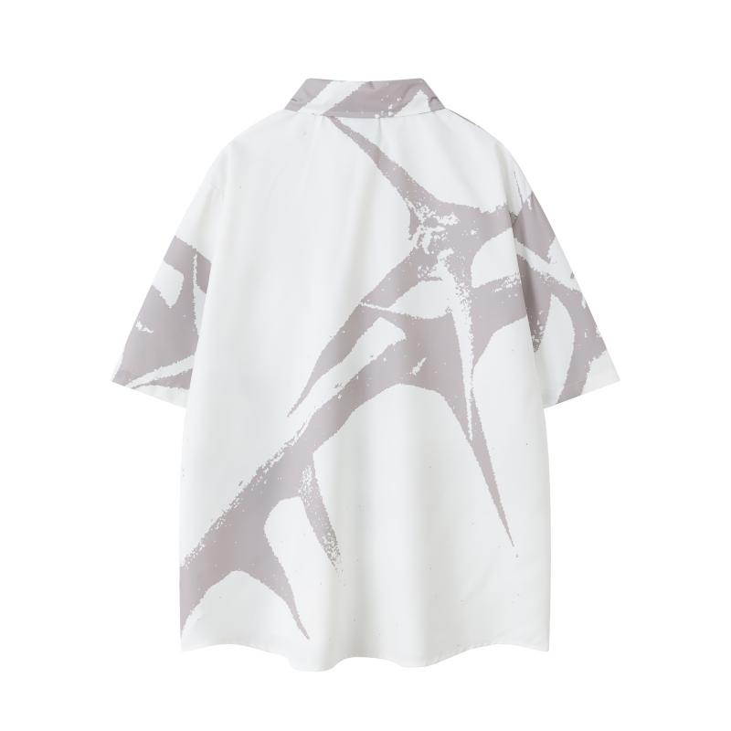 Plus Size Bard Brushstroke-Print Shirt  |  Womens Tops Clothing IVORY