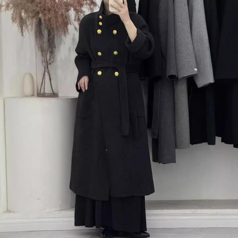 Plus Size Baschi Double-Breasted Wool Coat  |  Womens Coats Clothing Coats