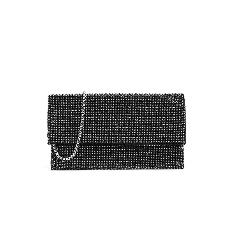 Pyramid Envelope Mesh Clutch Bag  |  Womens Clutches & Pouches Clutches & Pouches BLACK