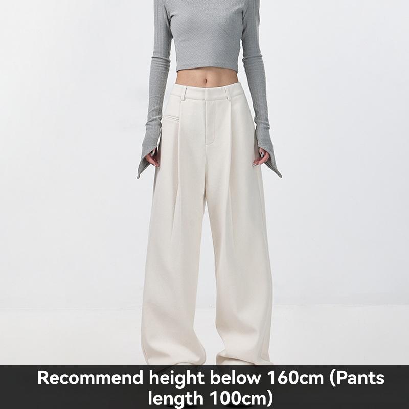 Quasar Straight-Leg Wool Twill Pants  |  Womens Tailored Suiting Clothing BEIGE