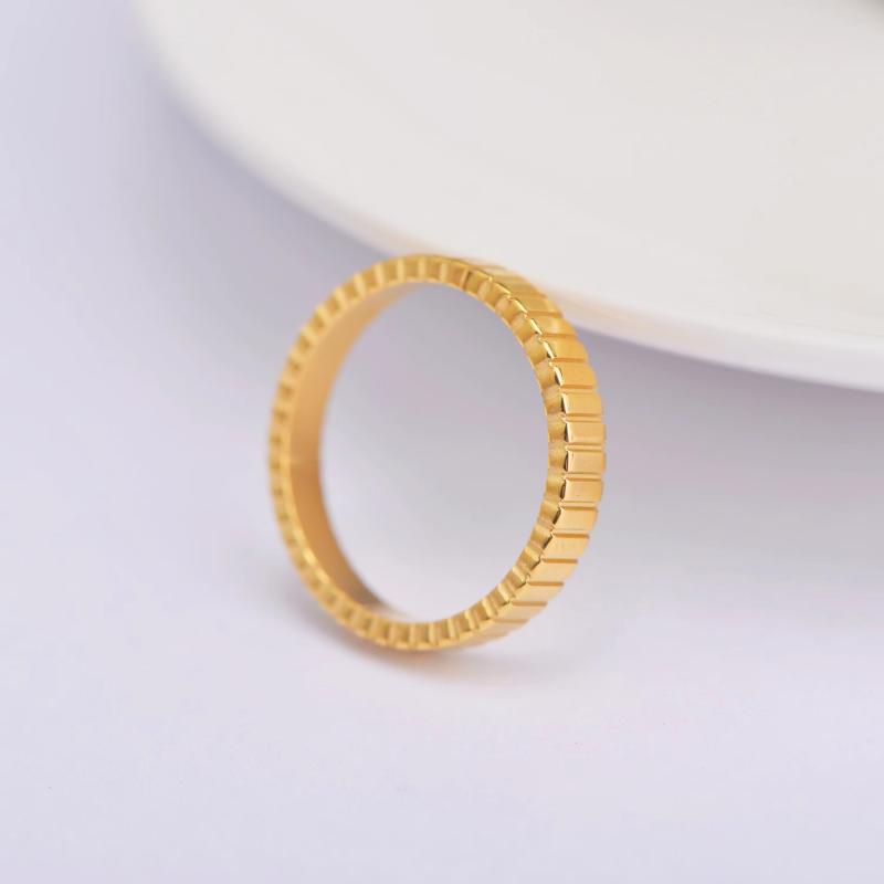 Quatre 18K Yellow Gold Grosgrain Band Ring  |  Womens Rings Jewelry Rings