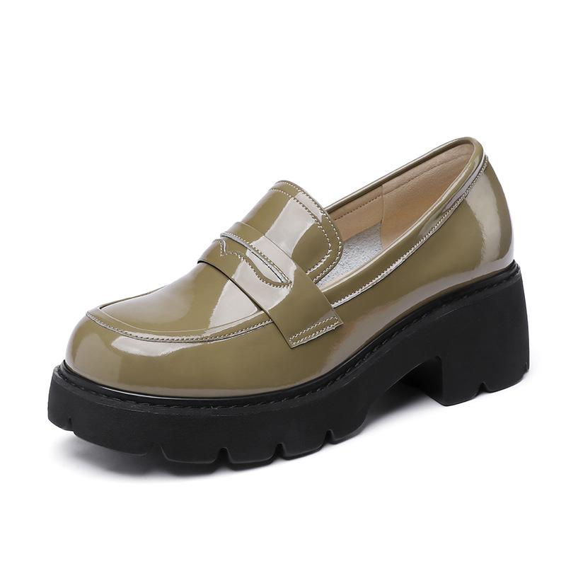 Readmid Patent Leather Penny Loafers  |  Womens Loafers Loafers BLACK