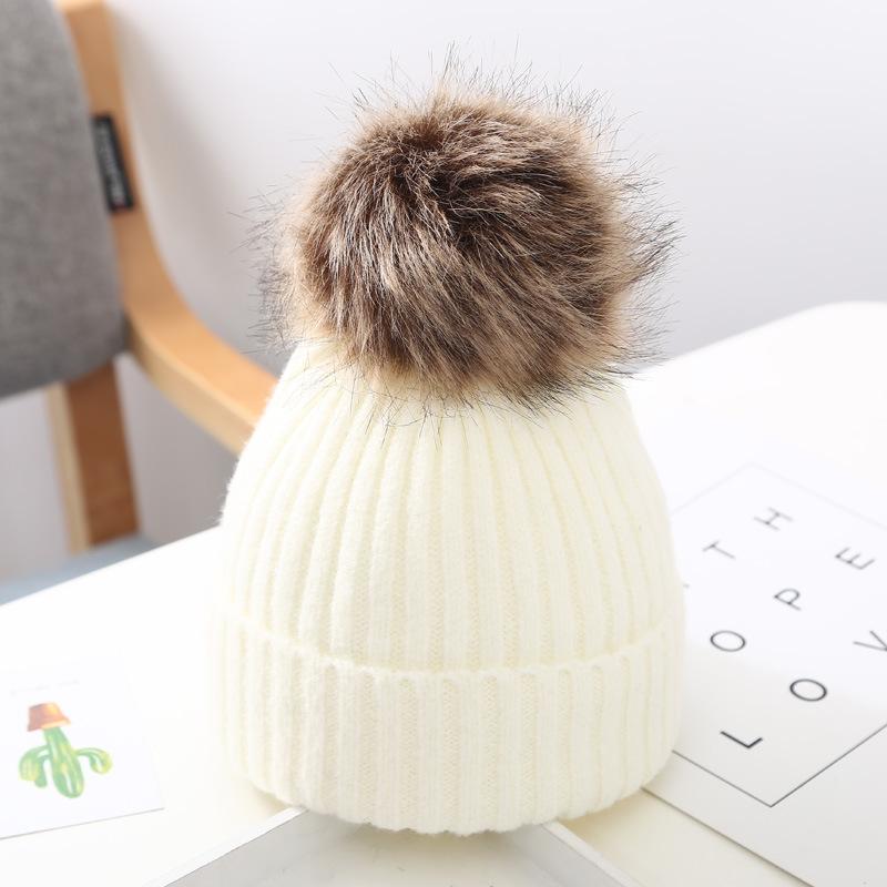 Ribbed Wool Beanie With Faux Fur Pom  |  Womens Hats Accessories Hats