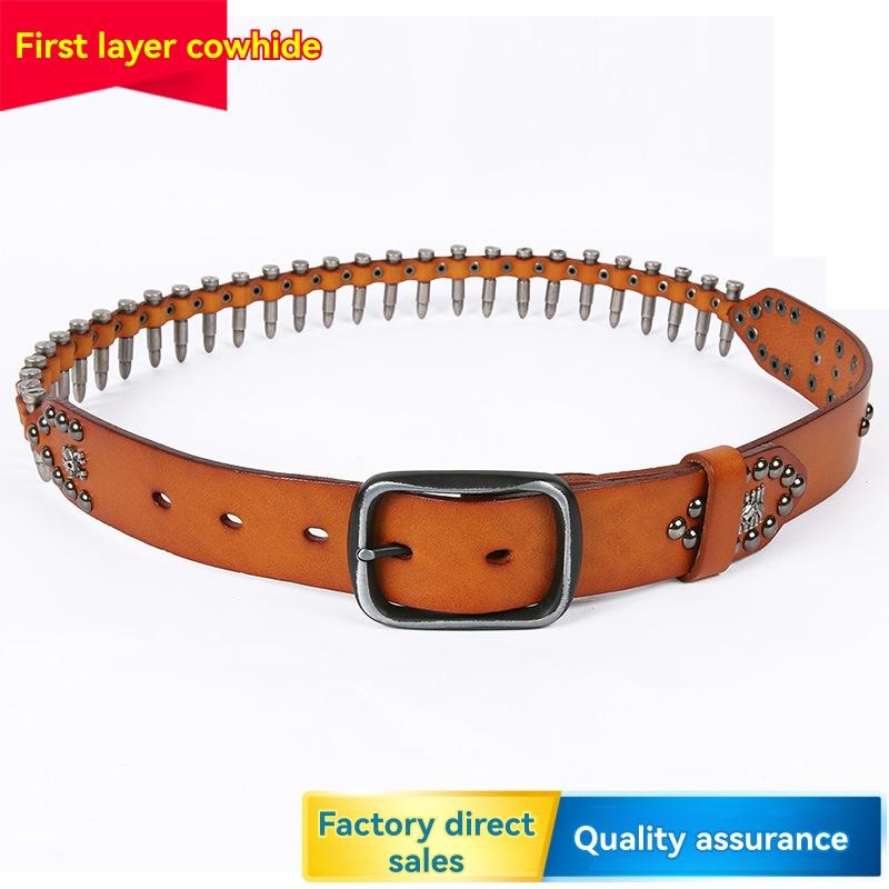 Ryan Golden Leather Buckle Belt  |  Womens Belts Accessories Belts