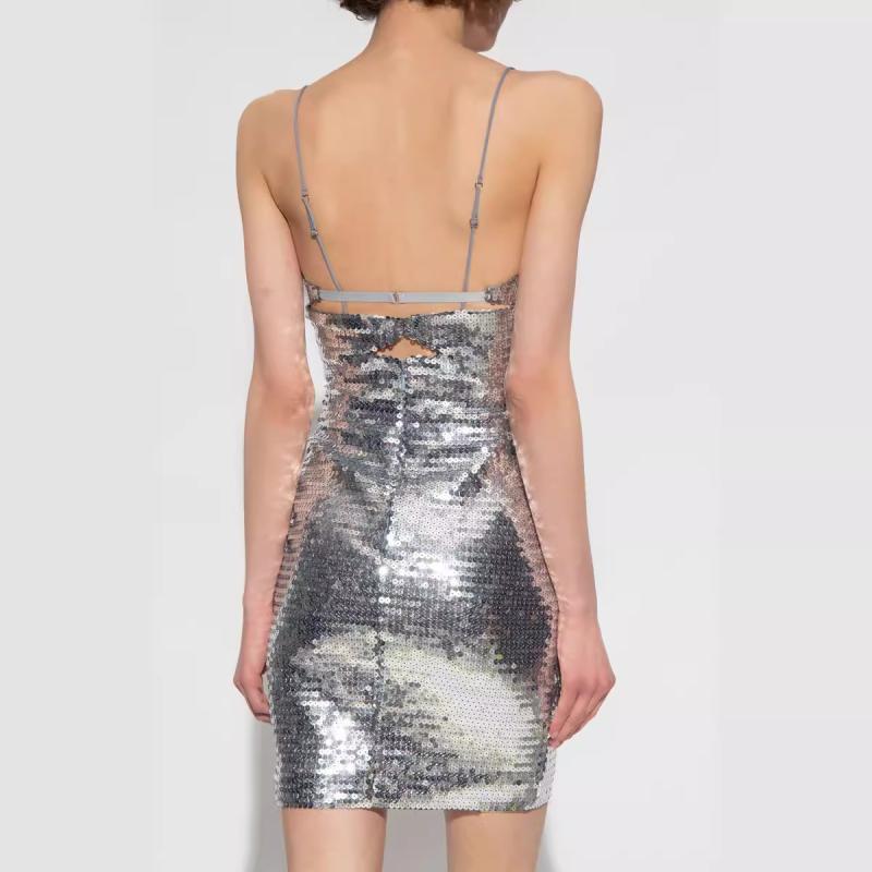 Sculpty Strapless Sequined Dress  |  Womens Evening Clothing Evening