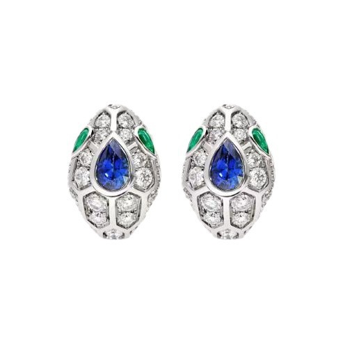 Serpenti Seduttori Emerald, Sapphire, And Diamond Ring  |  Womens Diamonds Diamonds Diamonds