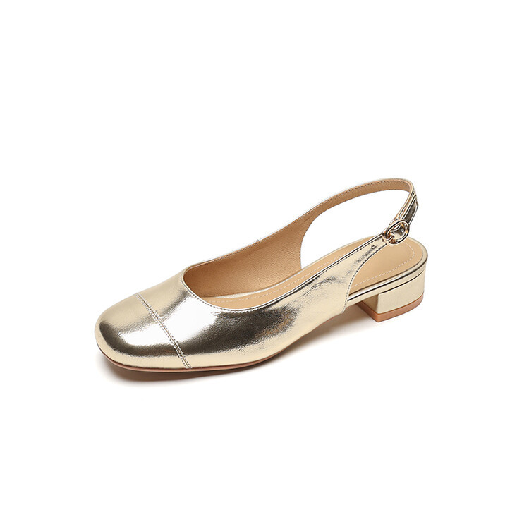 Sleek Metallic Slingback Ballerina Flats  |  Womens Ballerina Flats Ballerina Flats Ballerina Flats