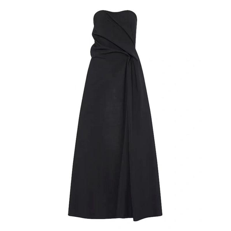 Sleeveless One-Shoulder Jacquard Gown  |  Womens Evening Clothing Evening