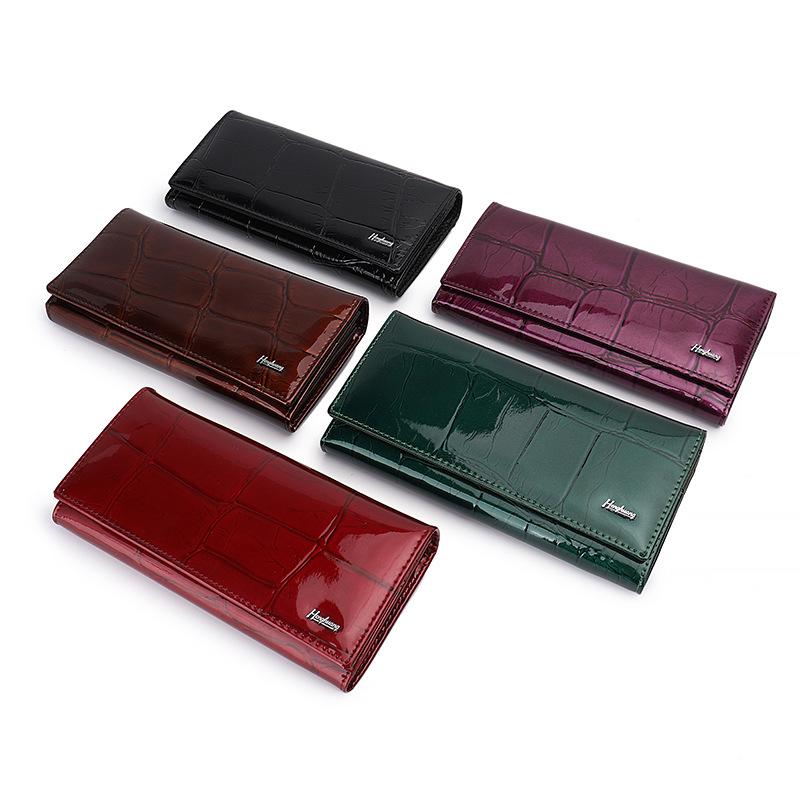 Slim Trifold Wallet In Patent Quilted Leather  |  Womens Wallets & Card Cases Handbags GRENADE