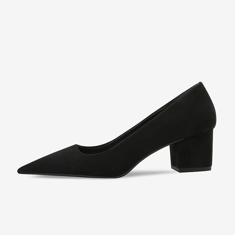 Sloane Suede Block-Heel Pumps  |  Womens Pumps & Heels Pumps & Heels BLACK