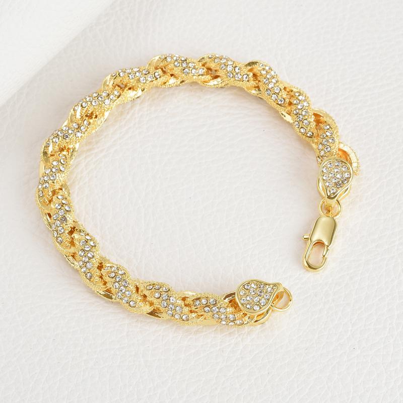 Sterling Silver And 18K Embrace Diamond Pave Rope Bracelet  |  Womens Diamonds Diamonds Diamonds