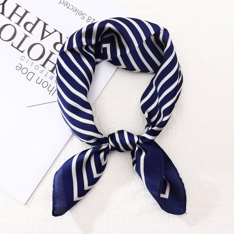 Striped Silk Twill Square Scarf  |  Womens Scarves & Wraps Accessories HN5GG RIGHE FDO NERO