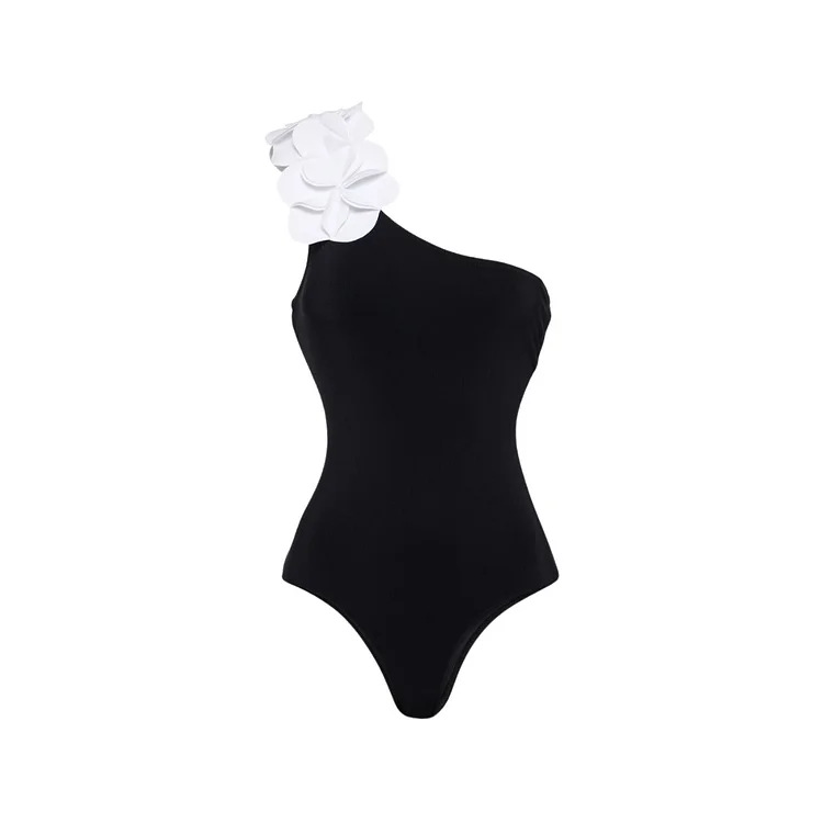 Tess One-Shoulder One-Piece Swimsuit  |  Womens Swimwear & Coverups Clothing BLACK