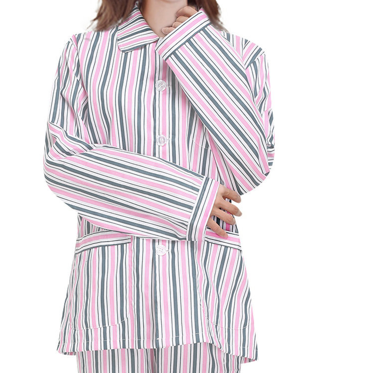 The Chiara Classic Poplin Stripe Boxer Shorts  |  Womens Sleepwear PINK