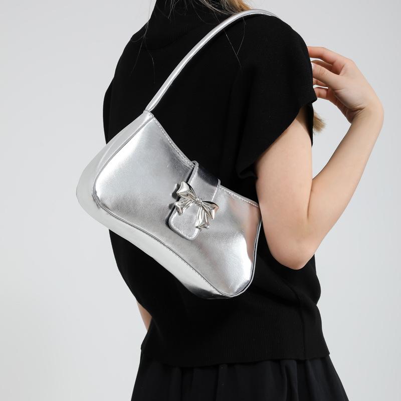 The Crumple Convertible Metallic Leather Crossbody Bag  |  Womens Crossbody Bags Crossbody Bags Crossbody Bags