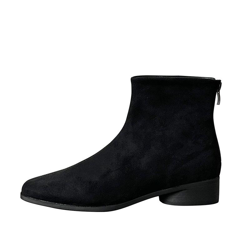 Tolarc Suede Zip Ankle Booties  |  Womens Booties Booties BLACK