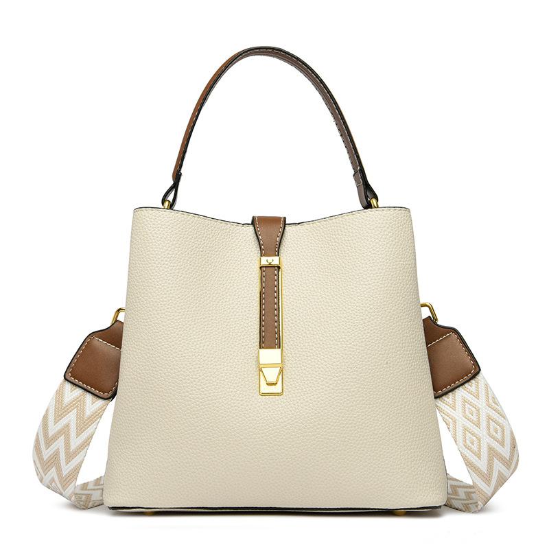 Tribeca Colorblock Pebbled Leather Shoulder Bag  |  Womens Shoulder Bags Handbags MILK GLASS MULTI