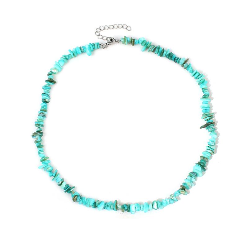 Turquoise Heishi With Baroque Pearl Necklace  |  Womens Necklaces Jewelry Necklaces