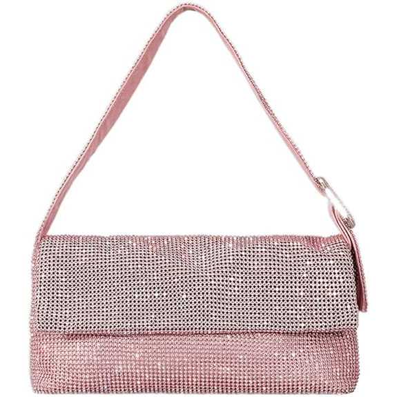 Vitty Mignon Mesh Crystal Shoulder Bag  |  Womens Shoulder Bags Handbags CRYSTAL ON SILVER