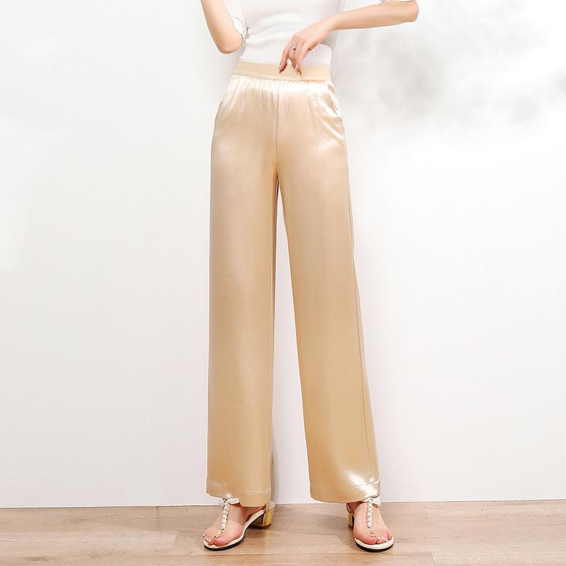 Washable Silk High-Rise Pant Set  |  Womens Sleepwear Clothing OTIUM TAN