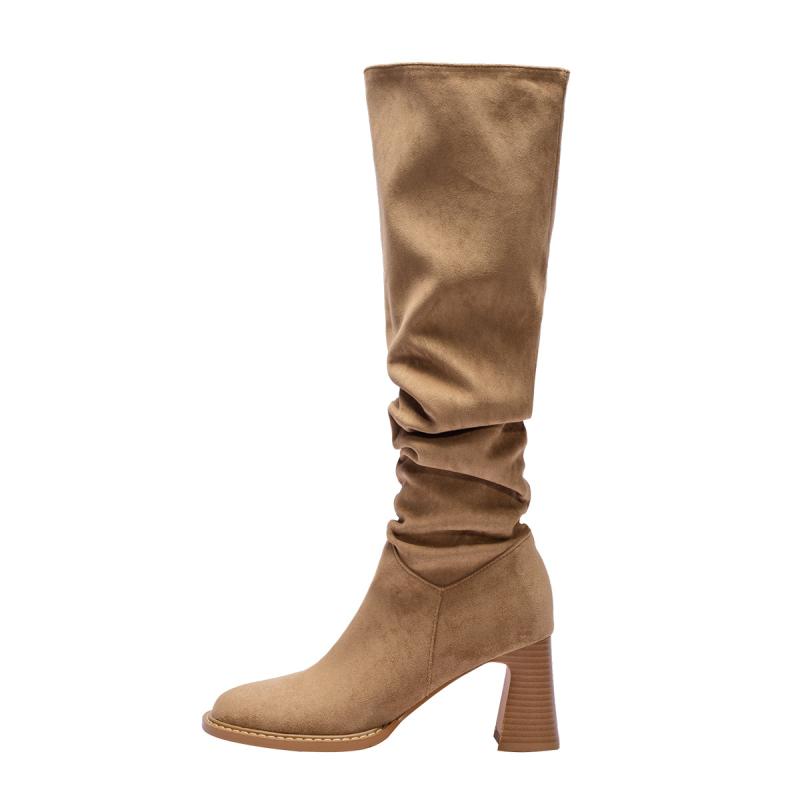 Xantia Suede Knee Boots  |  Womens Boots Boots BISCUIT