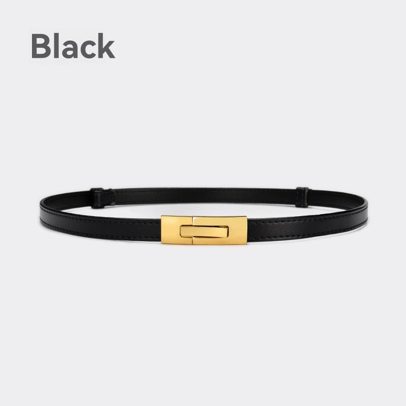 Ysl Skinny Leather Belt  |  Womens Belts Accessories 1000 BLACK