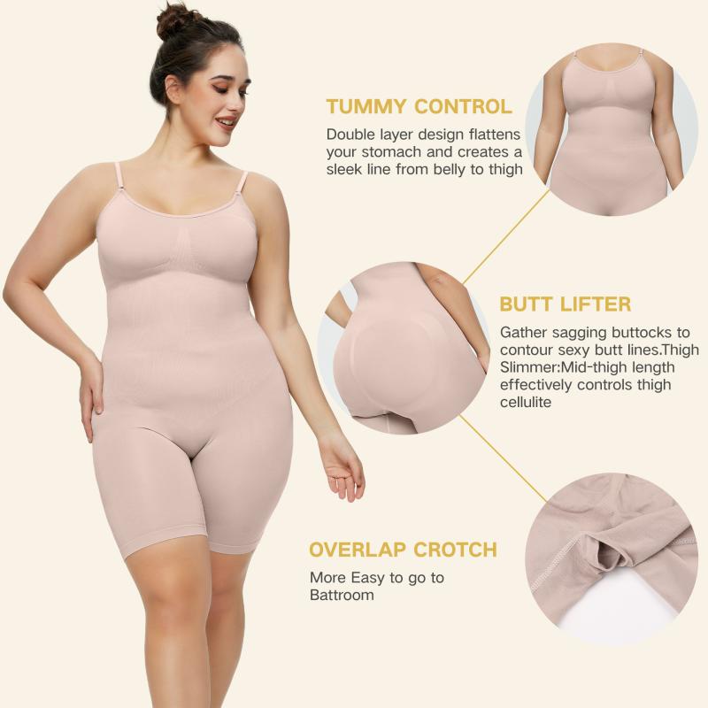 Zone Smoothing Mid-Thigh Bodysuit  |  Womens Lingerie & Shapewear Clothing Lingerie & Shapewear